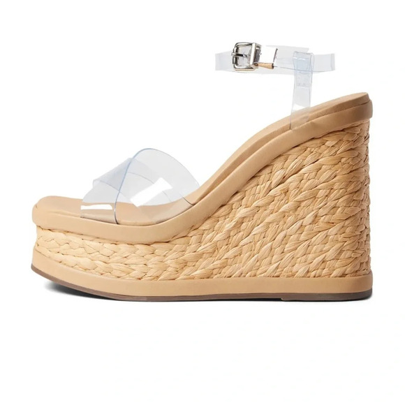 Schutz women’s Caryne transparent wedge sandal - Picture 2 of 10